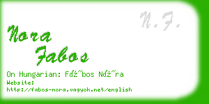 nora fabos business card